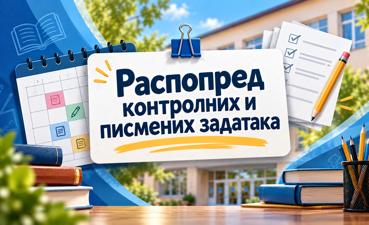 Распоред писмених и контролних задатака - школска 2026/2027. година